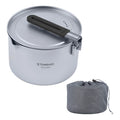 Tomshoo Portable 2L Camping Titanium Pot W Lid Collapsible Handle Outdoor Titanium Cooking Stock Pot Backpacking Cookware