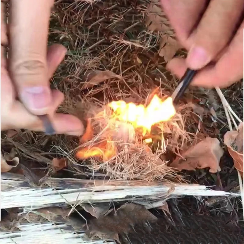 1PC 12.7*153Mm Outdoor Hexagonal Flint Magnesium Fire Stick 