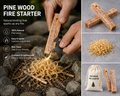 2Pcs Pure Natural Ignition Matches Pine Wood Kindling for Survival