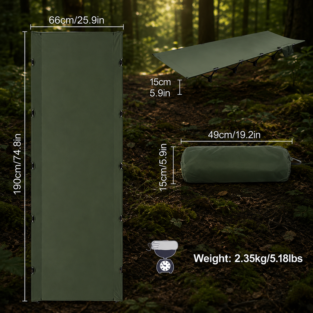 WESTTUNE Portable Folding Bed Ultralight Compact