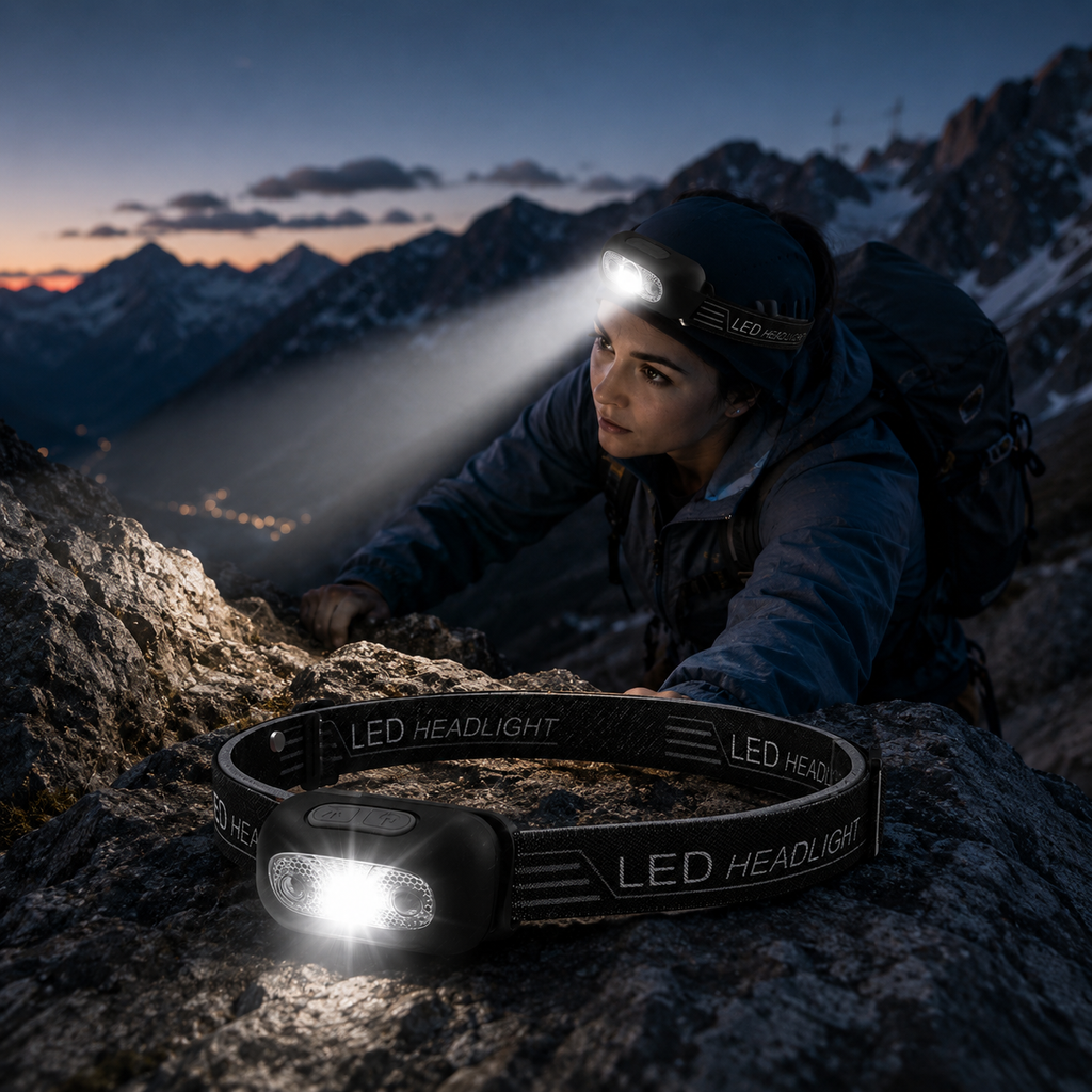 Head-Mounted Camping LED Light