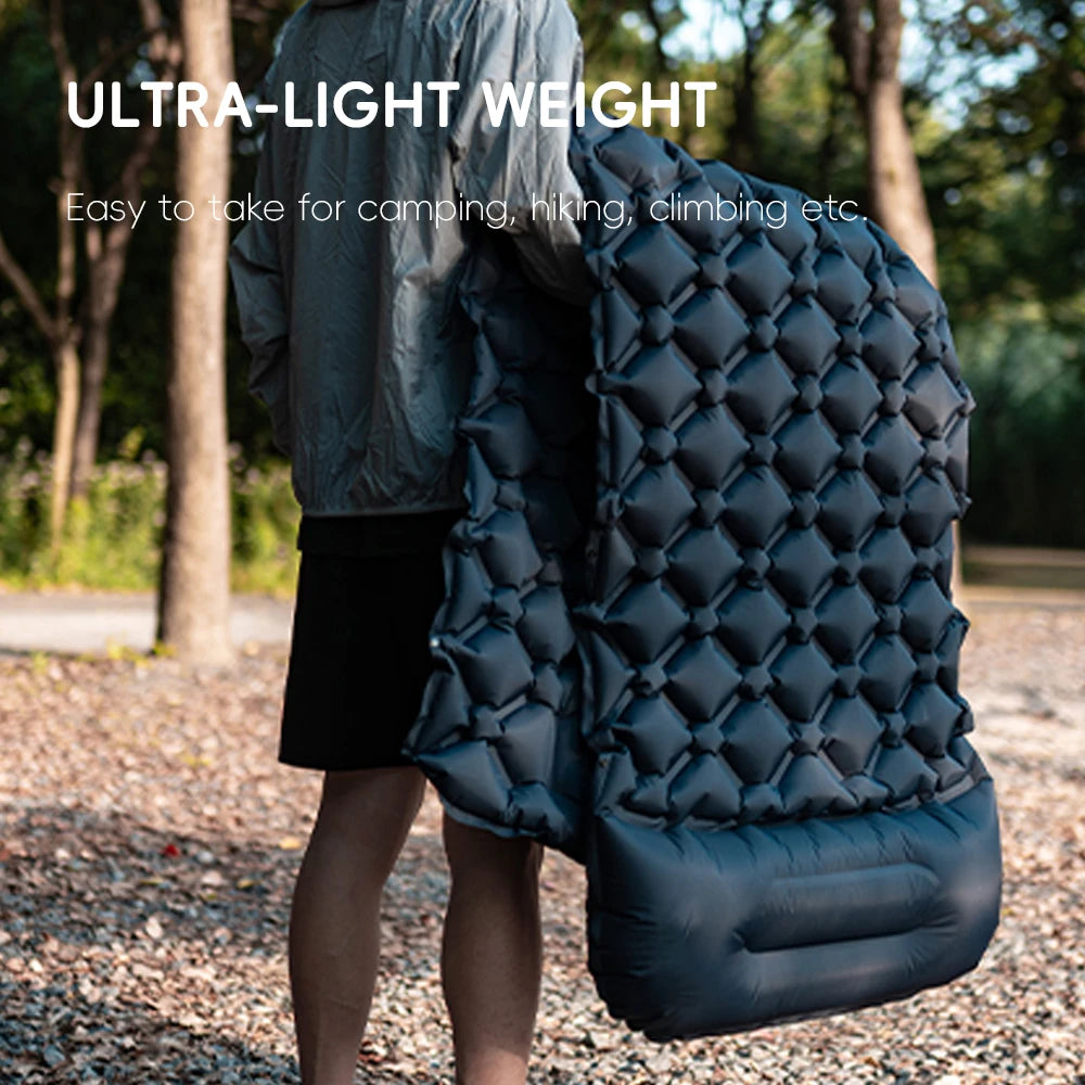 Inflatable Camping Air Mattress with Pillow
