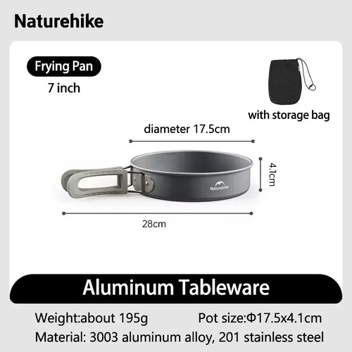 Camping Cookware Kit Outdoor Cooking Ultralight Aluminum Pot Kettle Tablewear Set Kitchen Utensils Camping Gear