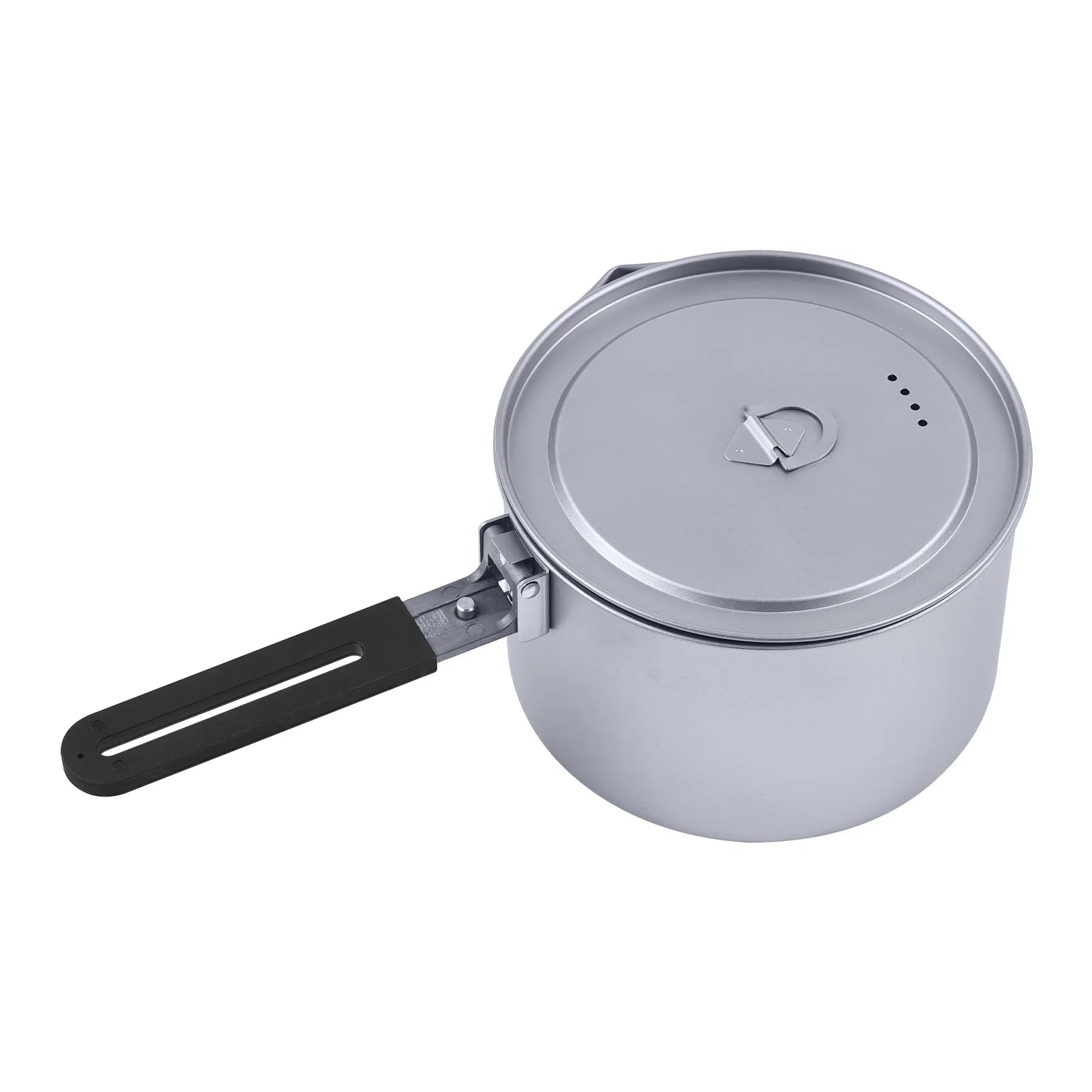 Tomshoo Portable 2L Camping Titanium Pot W Lid Collapsible Handle Outdoor Titanium Cooking Stock Pot Backpacking Cookware